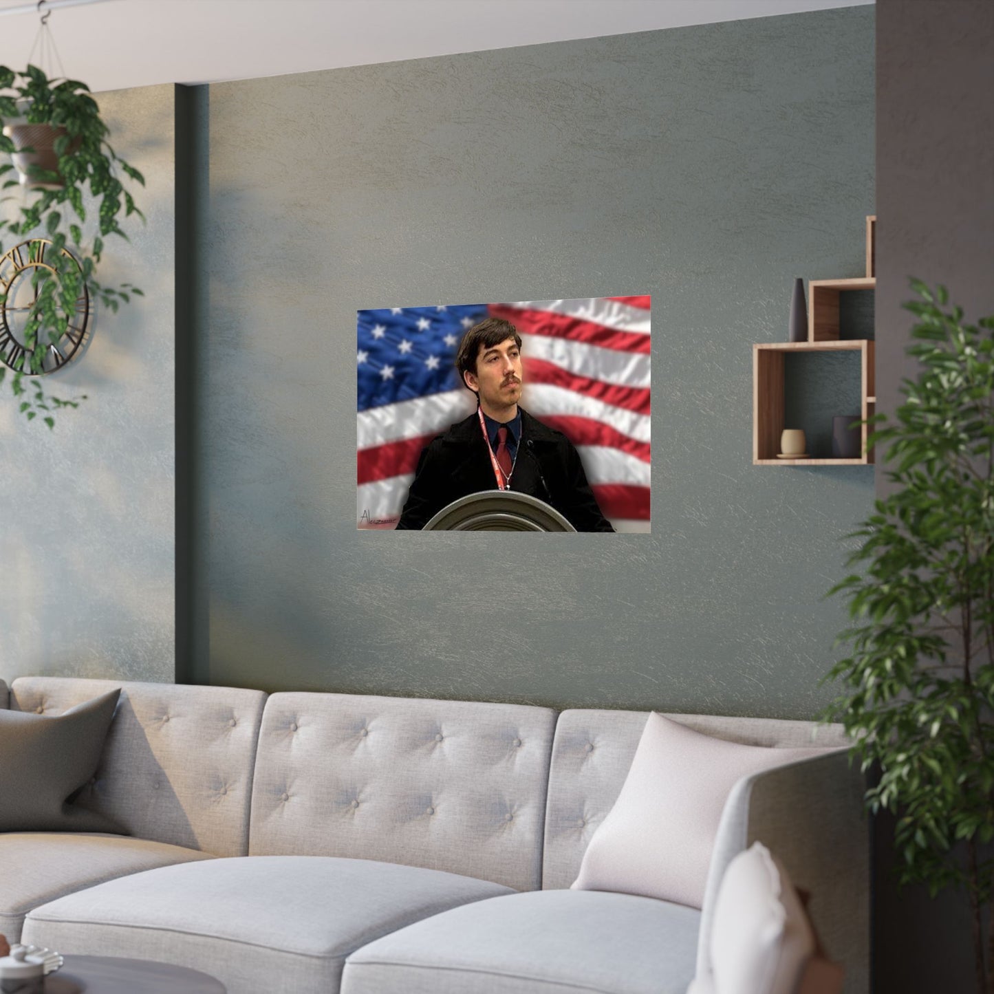 Patriotic Aleczaender Satin Poster