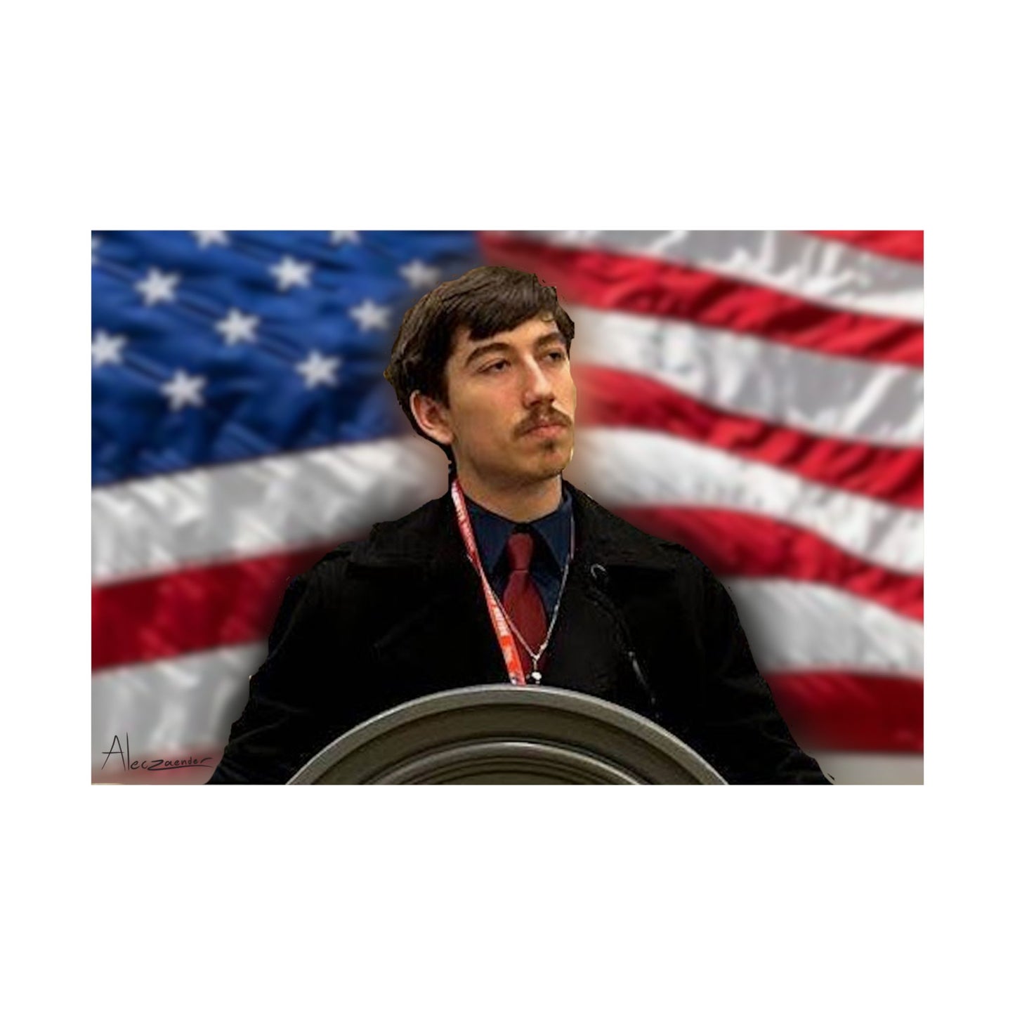 Patriotic Aleczaender Satin Poster