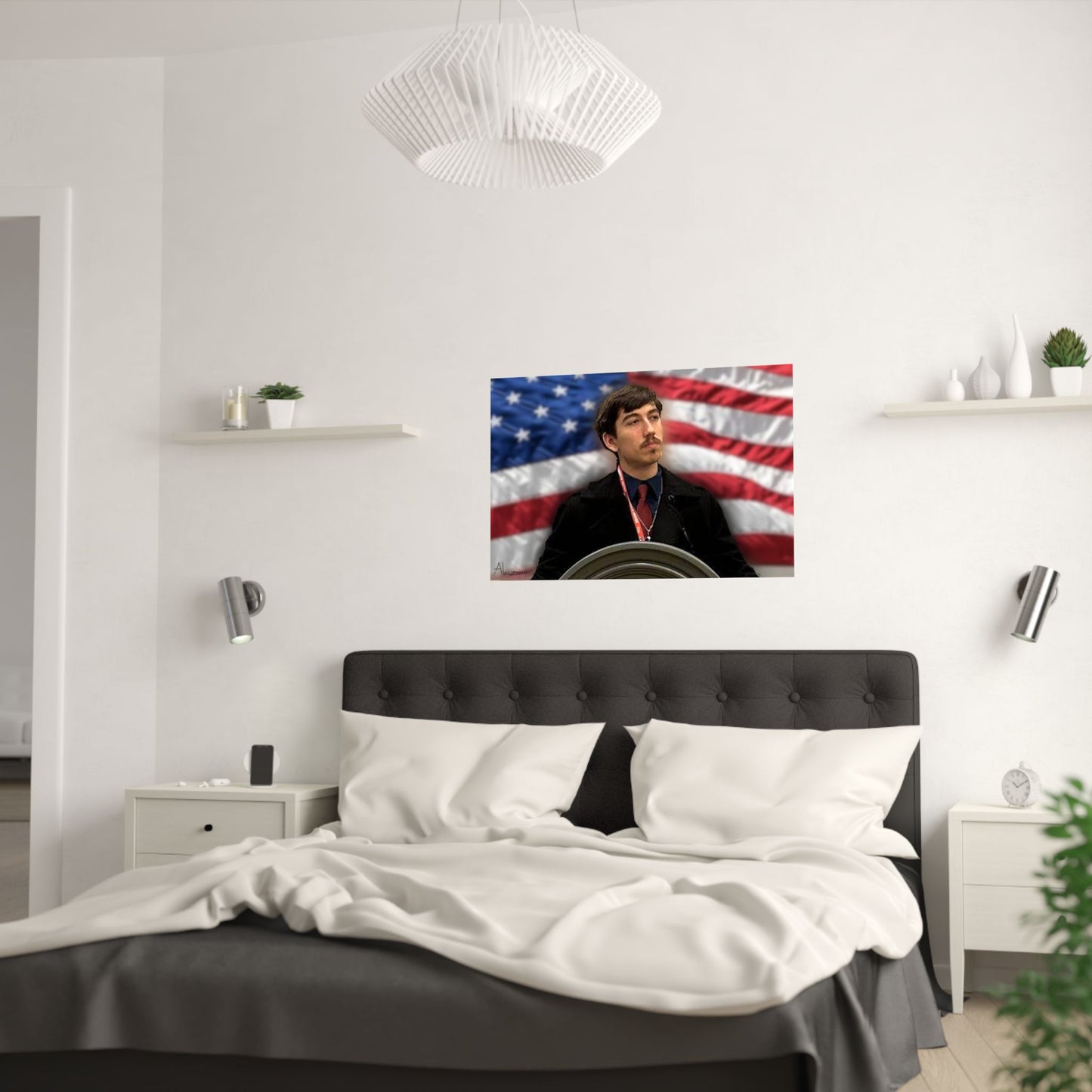 Patriotic Aleczaender Satin Poster